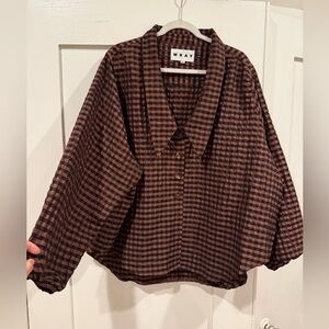 WRAY ny Brown & Black gingham button down size 2X
